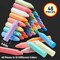 48 PCS Cone Shaped Washable Sidewalk Chalks Set, 12 Colors, Non-Toxic Jumbo Chalk Set for Art Play, Sidewalk Colored Outside Washable Set for Summer Outdoor Games and Chalkboard Drawing